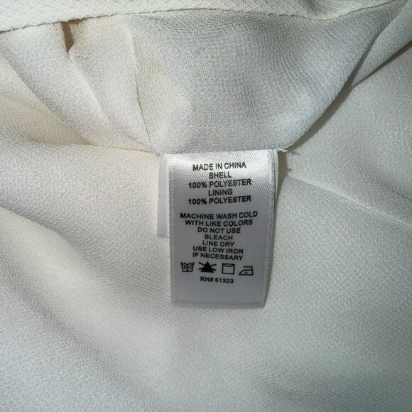 1. State Women's Wide Leg Elastic back Waist Soft Ecru Trousers Sz XL NWT - Picture 14 of 14